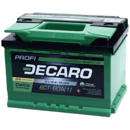 Автомобільний акумулятор Decaro Profi 60Ah-12v, L, EN600 (6СТ-60 А3 (1) PRO) (52371146622)фото