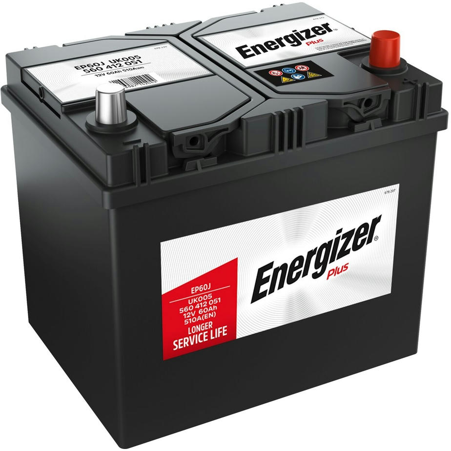 Акумулятор автомобільний Energizer Plus 60Ah-12v, R, EN510 (560 412 051) (5237784121)фото