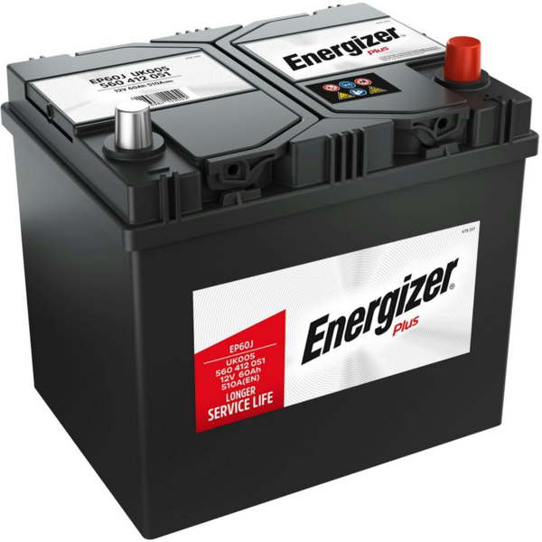 Акція на Аккумулятор автомобильный Energizer Plus 60Ah-12v, R, EN510 (560 412 051) (5237784121) від MOYO