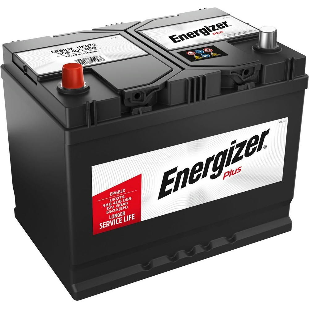 Аккумулятор автомобильный Energizer Plus 68Ah-12v, L, EN550 (568 405 055) (5237784124) фото 