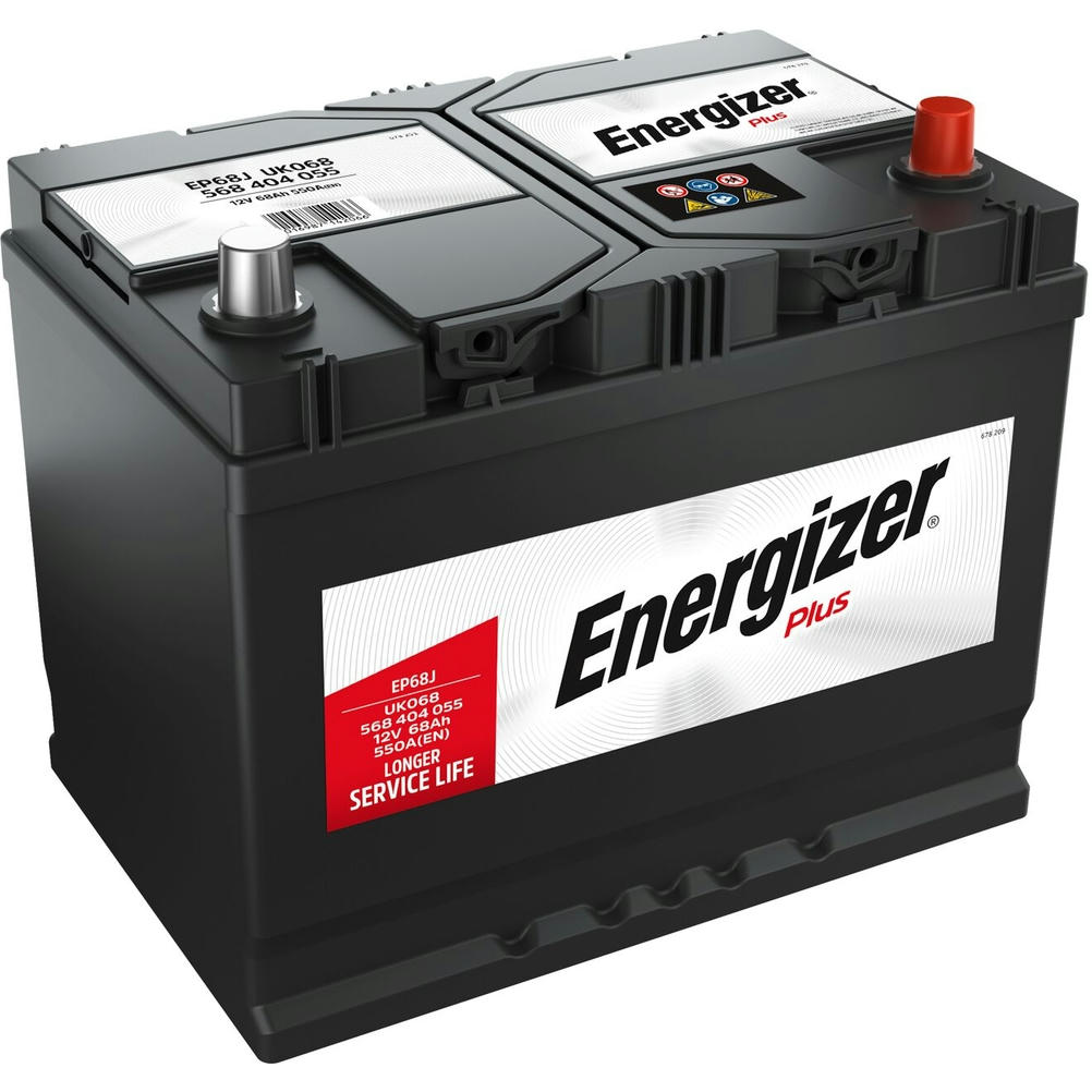 Аккумулятор автомобильный Energizer Plus 68Ah-12v, R, EN550 (568 404 055) (5237784123) фото 
