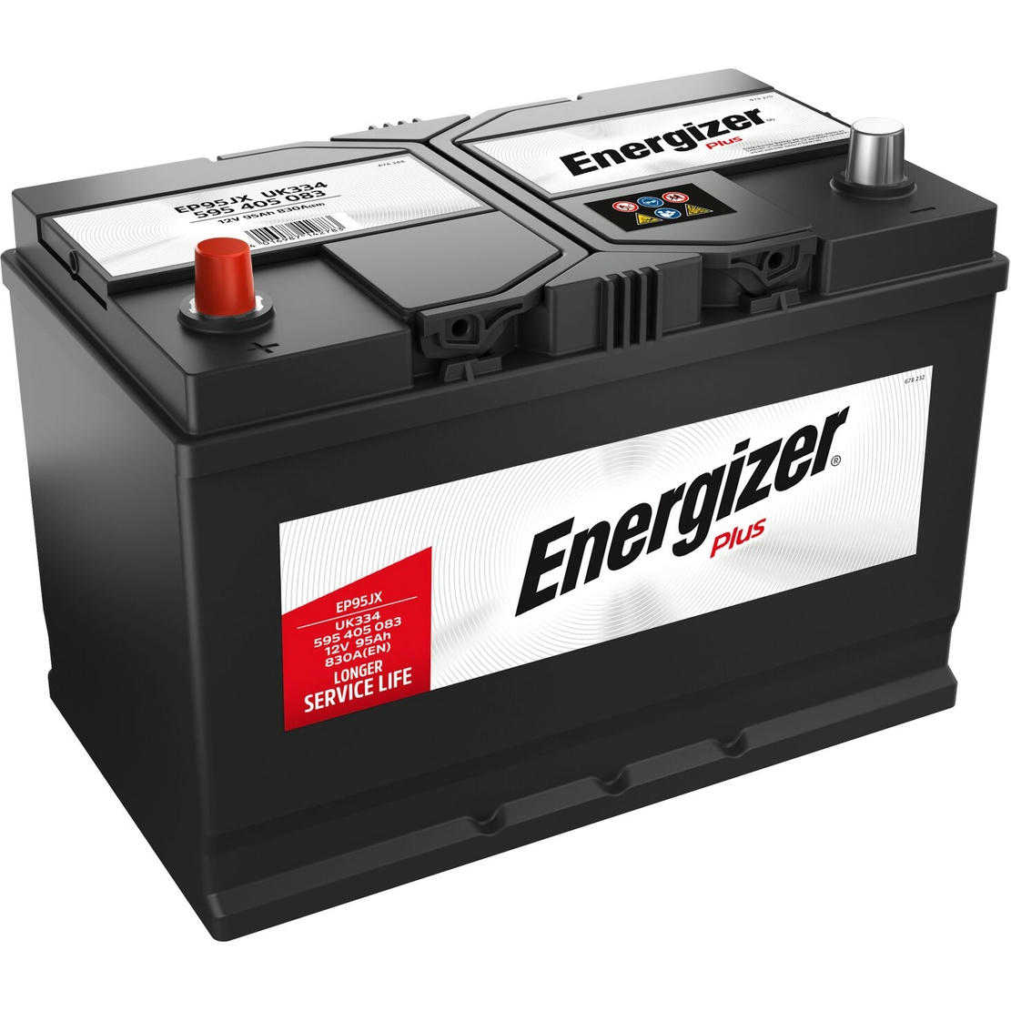Акумулятор автомобільний Energizer Plus 95Ah-12v, L, EN830 (595 405 083) (5237784130)фото