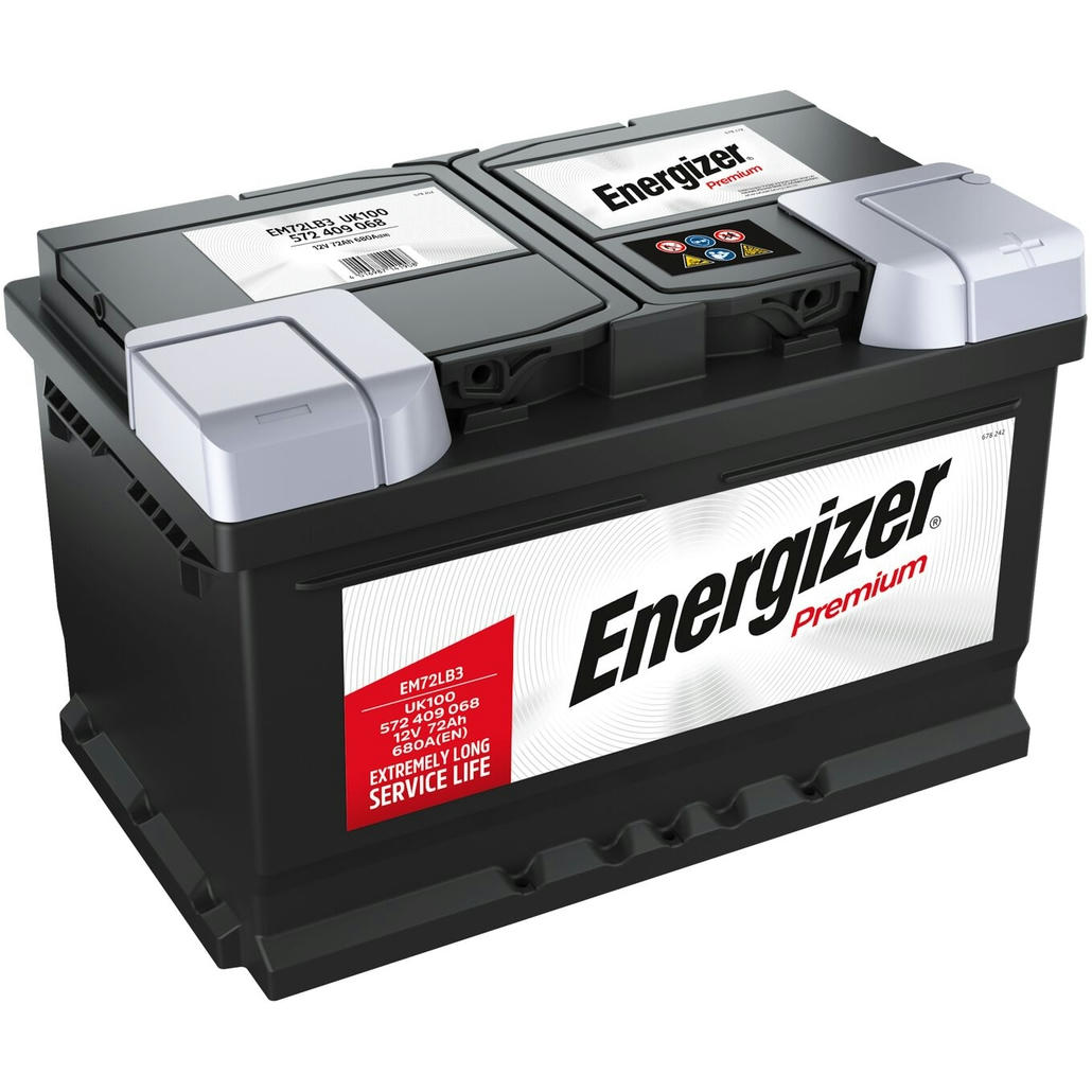 Аккумулятор автомобильный Energizer Premium 72Ah-12v, R, EN680 (572 409 068) (5237784110) фото 