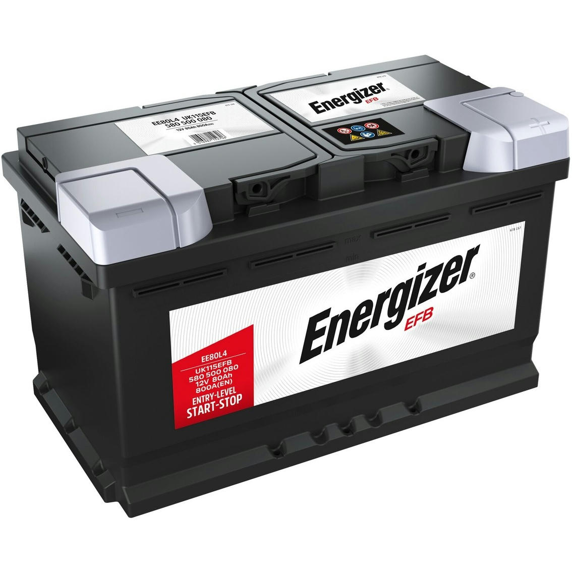 Аккумулятор автомобильный Energizer EFB 80Ah-12v, R, EN800 (580 500 080) (52371277625) фото 