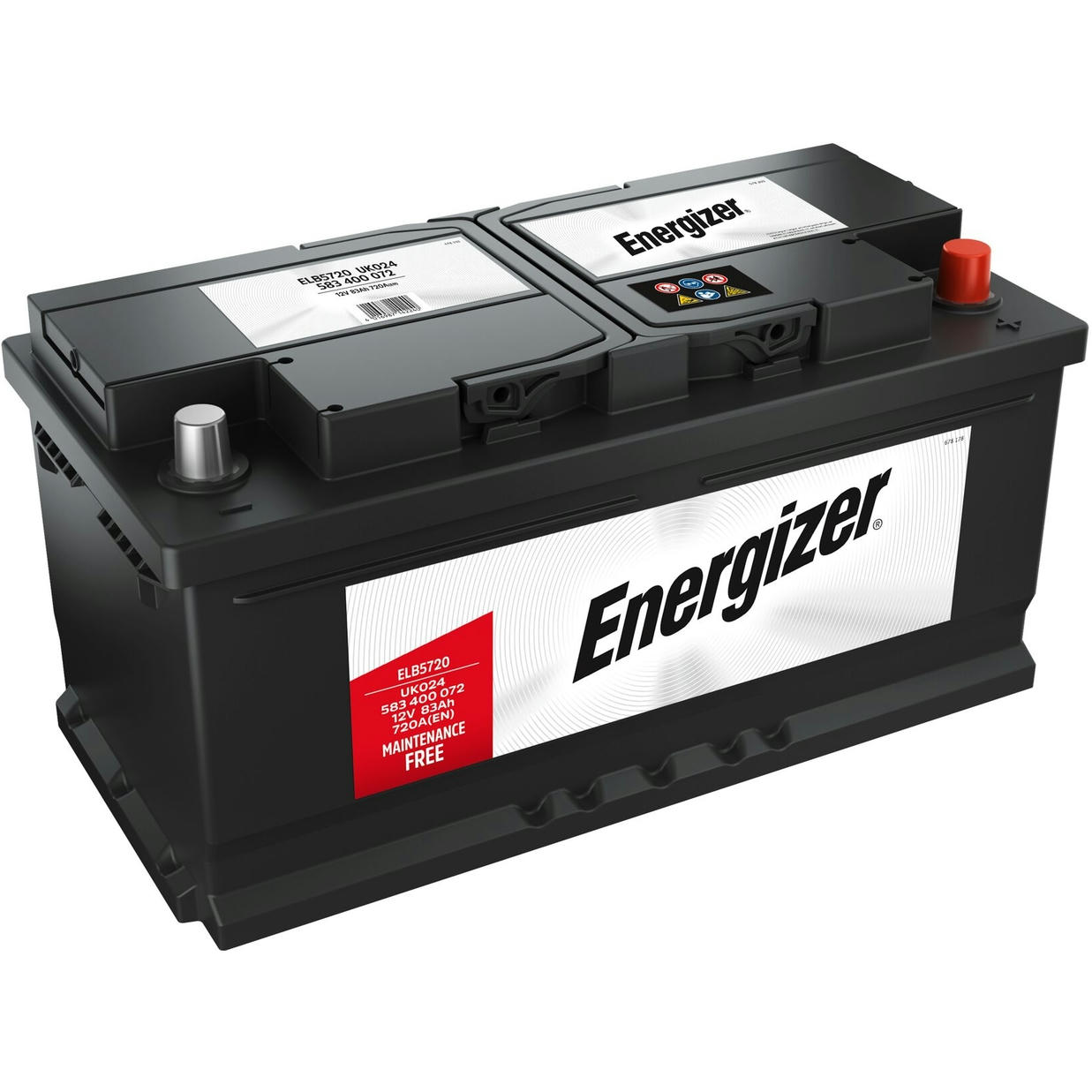 Аккумулятор автомобильный Energizer 83Ah-12v, R, EN720 (583 400 072) (5237784137) фото 