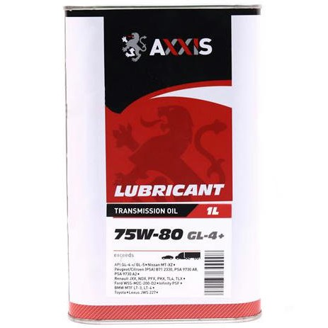 

Масло трансмиссионное Axxis 75W-80 GL-4 + 1л (AX-2162) (48021238309)