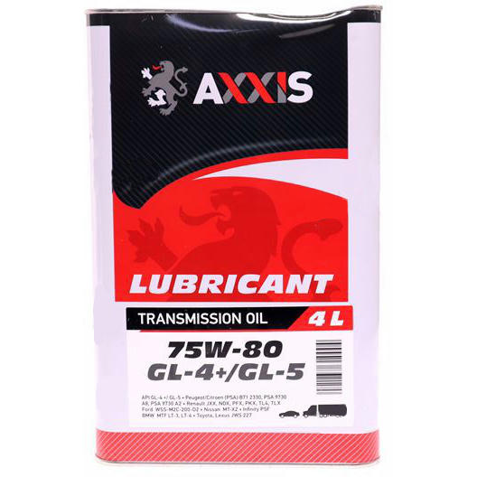 

Масло трансмиссионное Axxis 75W-80 GL-4 + 4л (AX-2163) (48021238310)