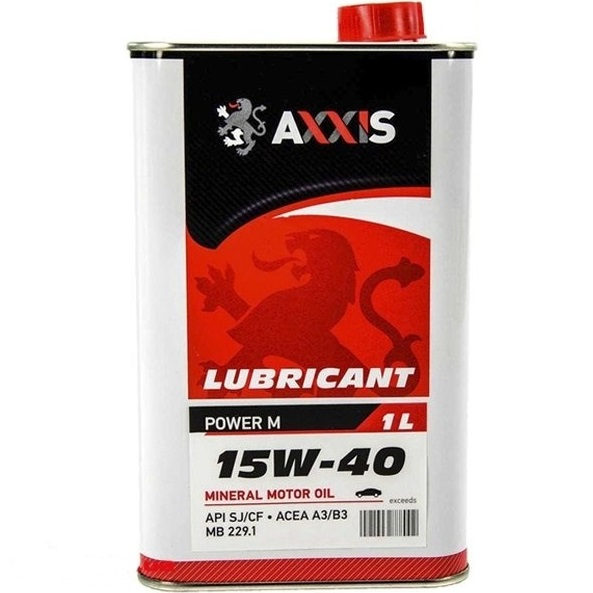 

Масло моторное Axxis Power М 15W-40 LPG 1л (AX-2043) (48021043888)