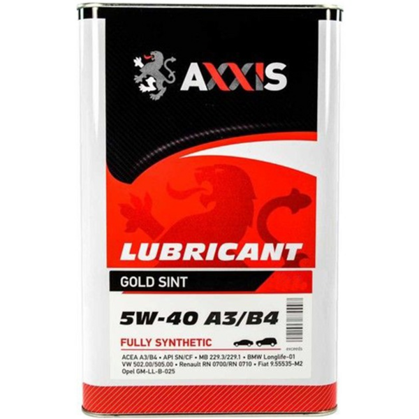 

Масло моторное Axxis Gold Sint 5W-40 A3/B4 5л (AX-2175) (48021286117)