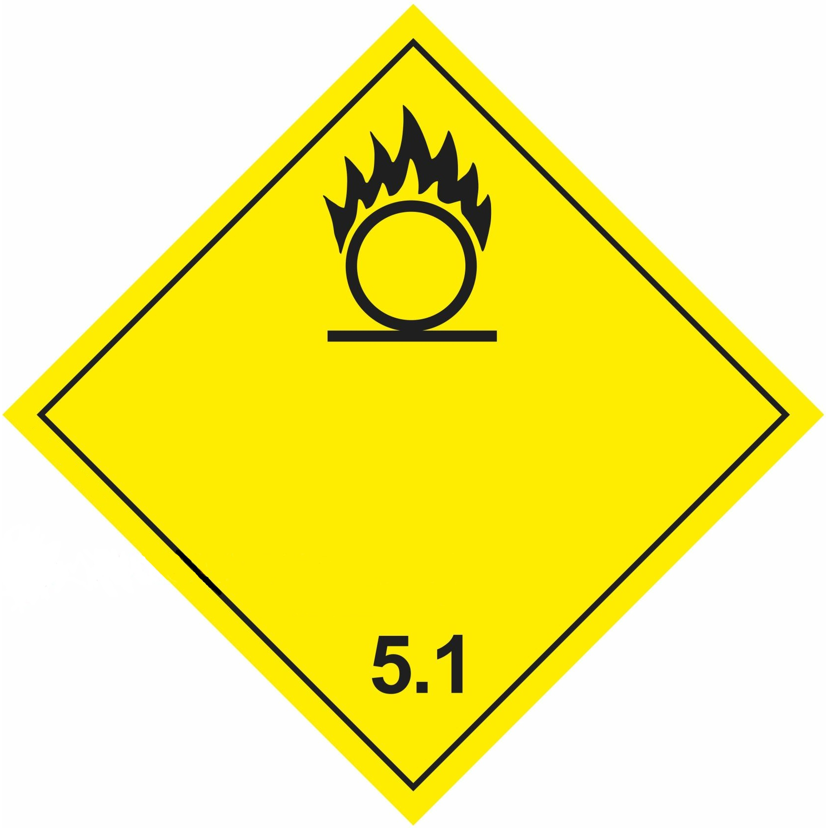 Наклейка Tempest небезпечний вантаж (5.1-клас окислювальні речовини) (TP 87.56.08) (6900239270)фото1