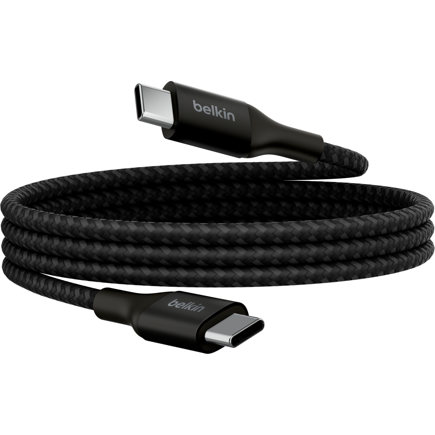 Кабель Belkin USB-С - USB-С braided, 240Вт, 1м, Black (CAB015BT1MBK) фото 