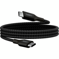 Кабель Belkin USB-С-USB-С braided, 240Вт, 1м, Black (CAB015BT1MBK)
