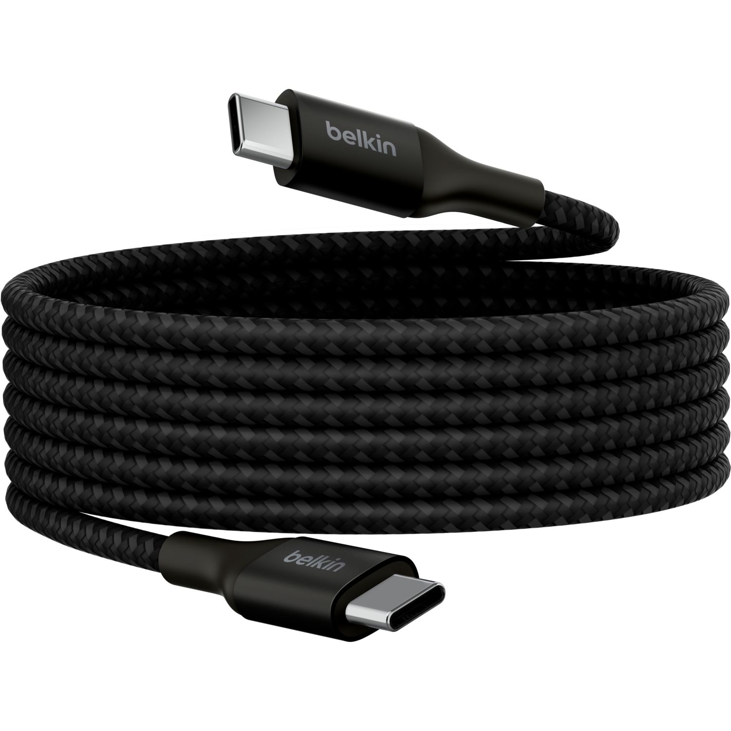 Кабель Belkin USB-С - USB-С braided, 240Вт, 2м, Black (CAB015BT2MBK) фото 