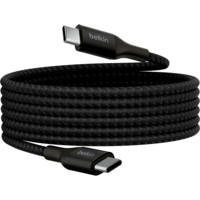 Кабель Belkin USB-С-USB-С braided, 240Вт, 2м, Black (CAB015BT2MBK)