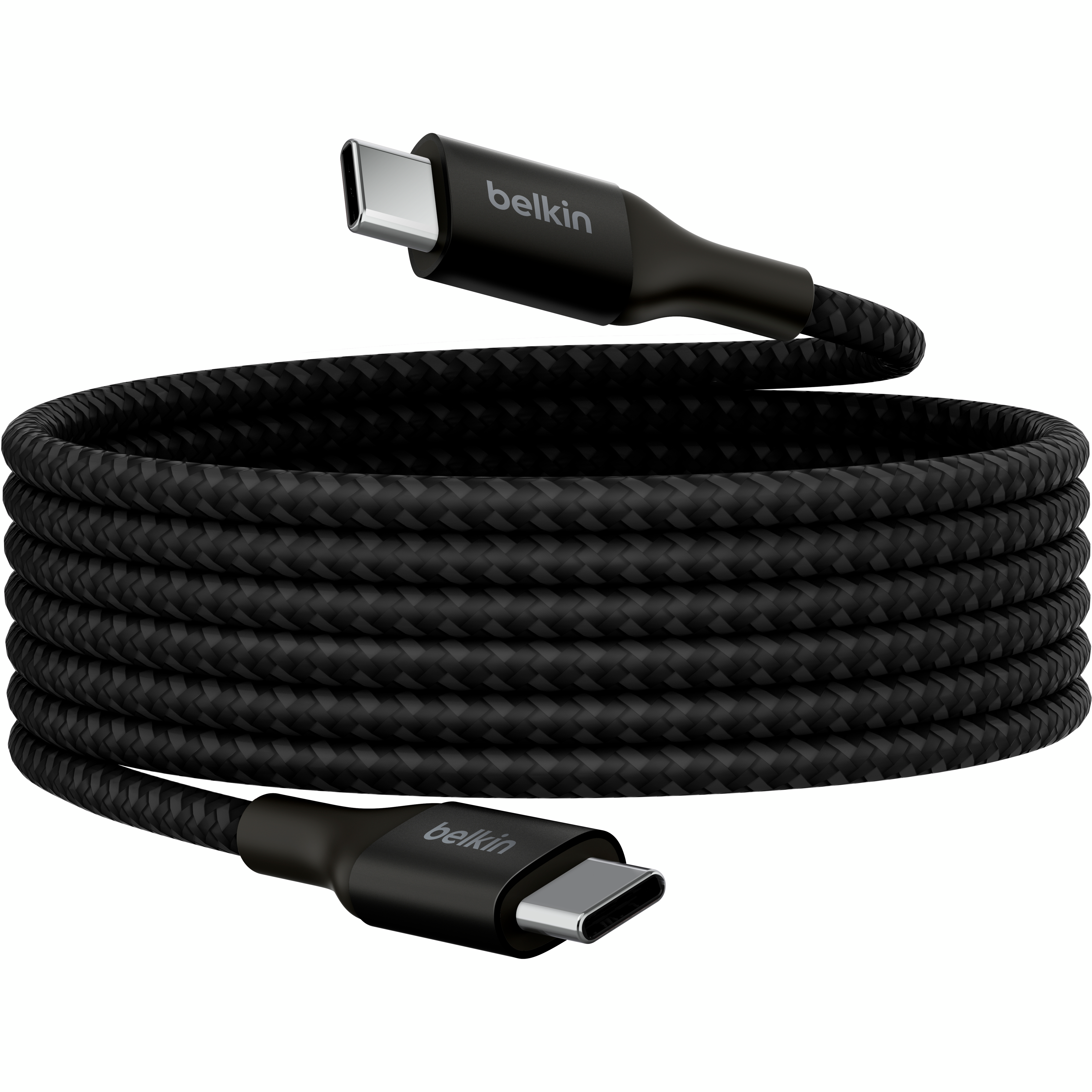 Кабель Belkin USB-С - USB-С braided, 240Вт, 2м, Black (CAB015BT2MBK) фото 1
