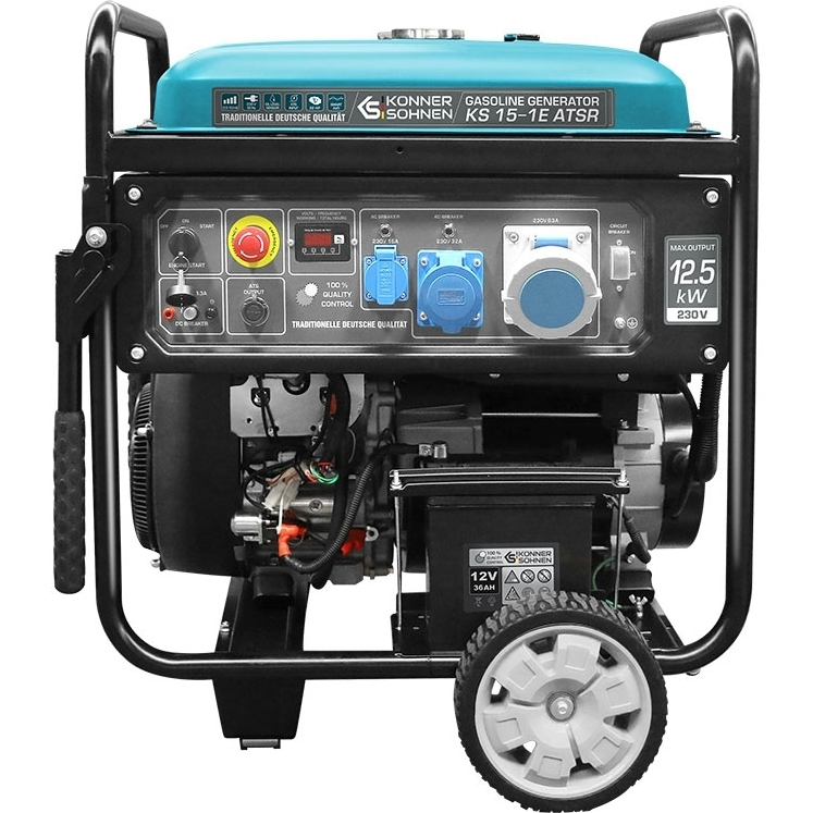 Генератор бензиновий Konner&Sohnen KS 15-1E ATSR, 230В, 12.5кВт, АВР(ATS) (KS15-1EATSR)фото1