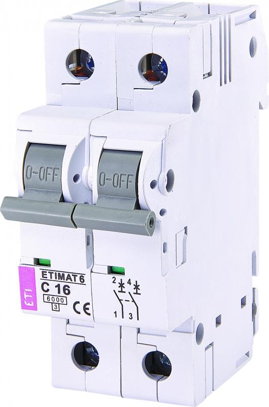 Автоматичний вимикач ETI, ETIMAT 6 2p З 16А (2143516)фото