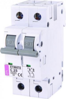 Автоматичний вимикач ETI, ETIMAT 6 2p З 25А (2143518)