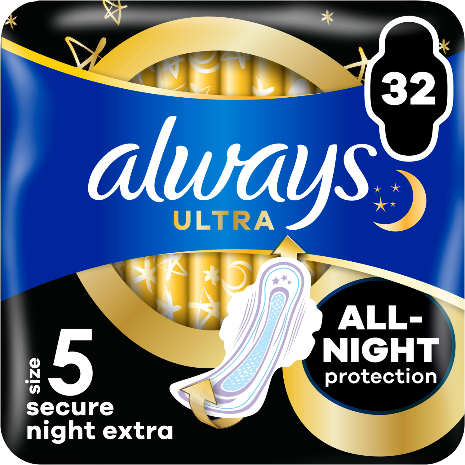 Гігієнічні прокладки Always Ultra Secure Night Extra Розмір 5 32штфото