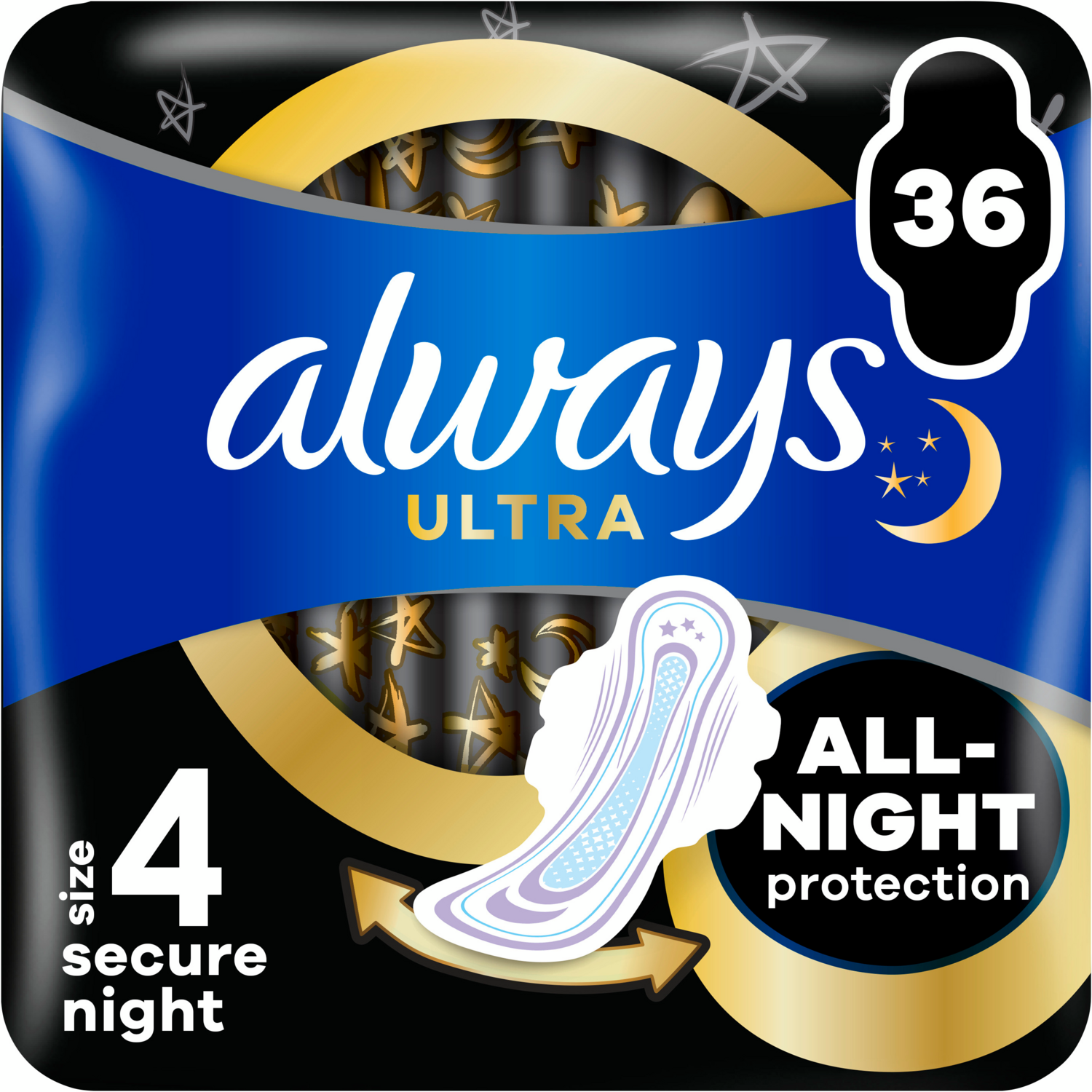 Гігієнічні прокладки Always Ultra Secure Night Розмір 4 36штфото