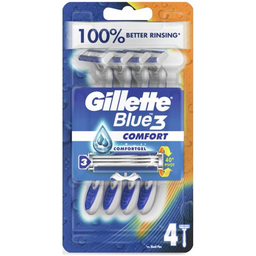 Бритва без сменных картриджей Gillette Blue 3 Comfort 4шт фото 