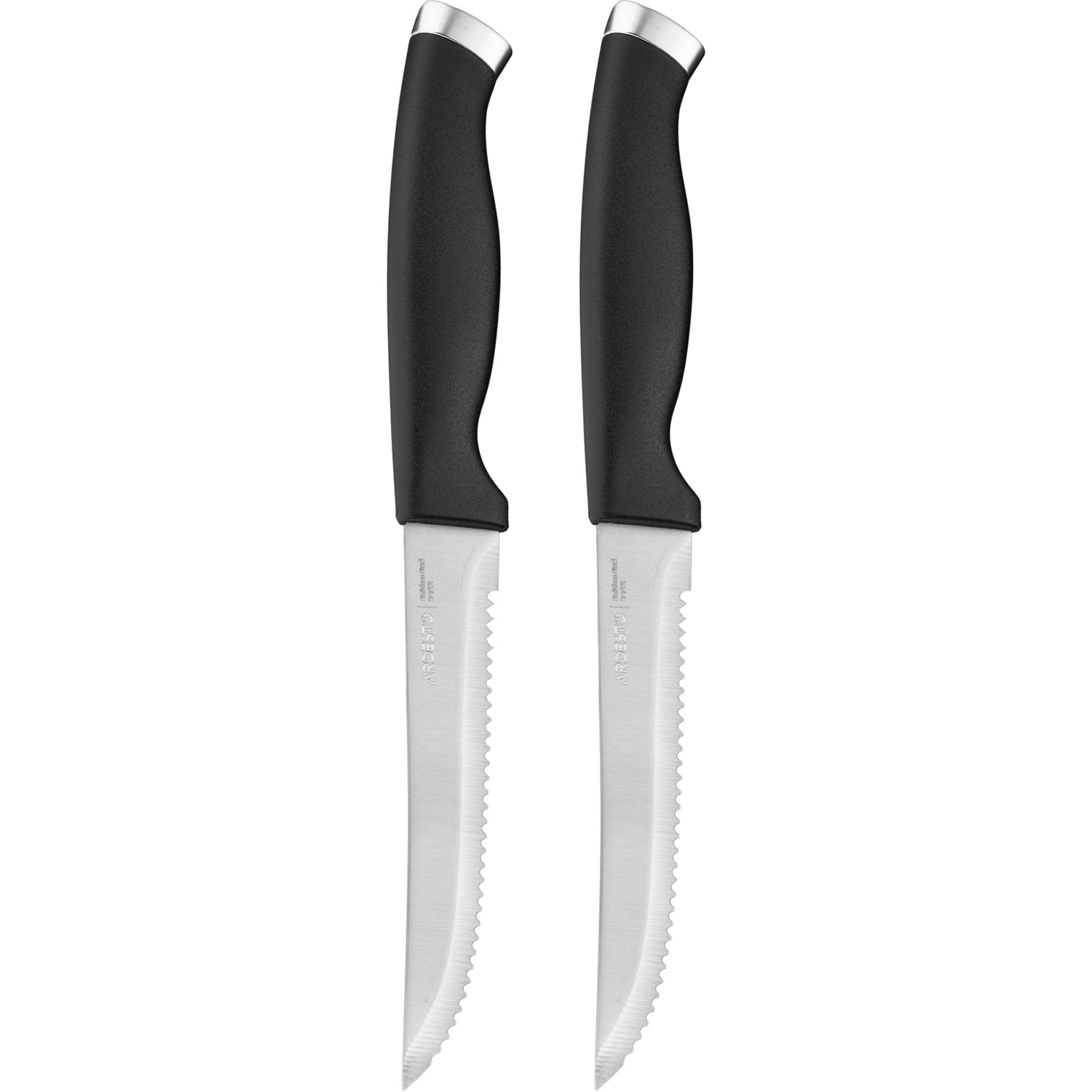 Набір ножів для стейку Ardesto Gemini Gourmet, 2 предмети, нержавіюча сталь, чорнийфото