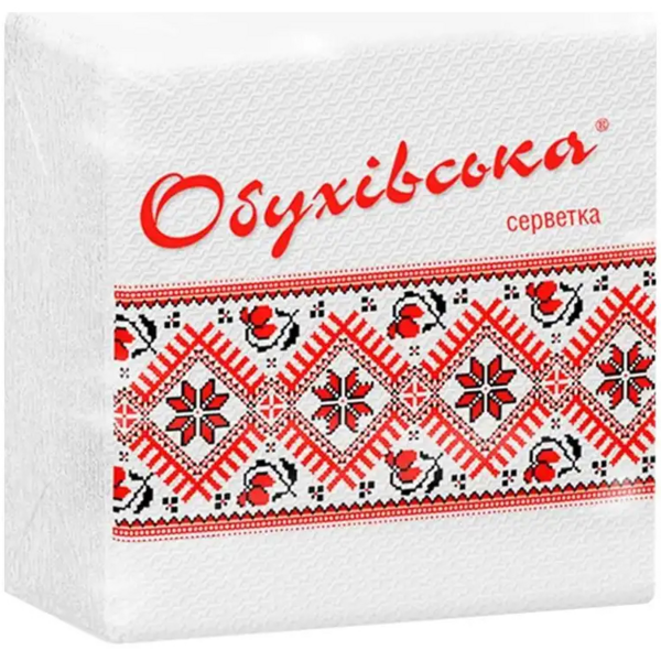 Салфетки столовые Обуховские 1 слой 23*24см 40шт Белые