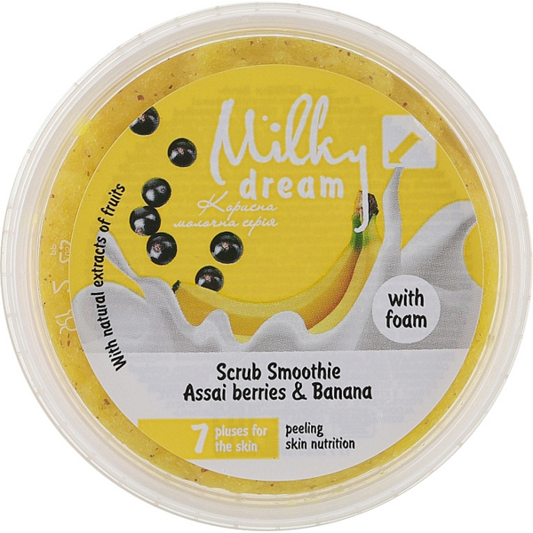 

Скраб-смузи с пеной Milky Dream Assai berries & Banana 140г