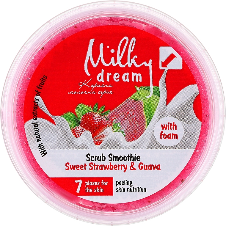 Скраб-смузи с пеной Milky Dream Sweet Strawbery &amp; Guava 140г фото 
