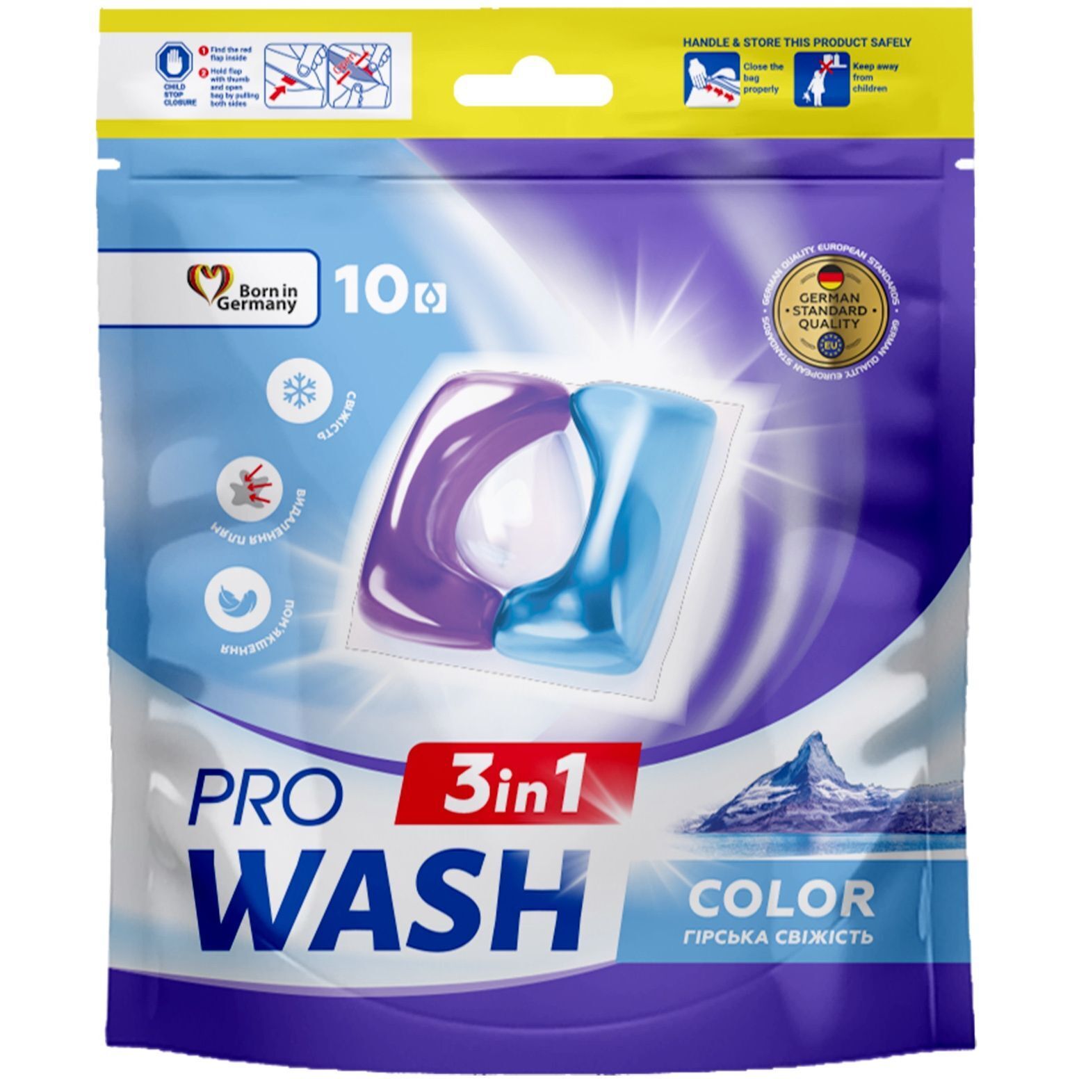 Капсули для прання ProWash Гірська свіжість дойпак 10шт фото1