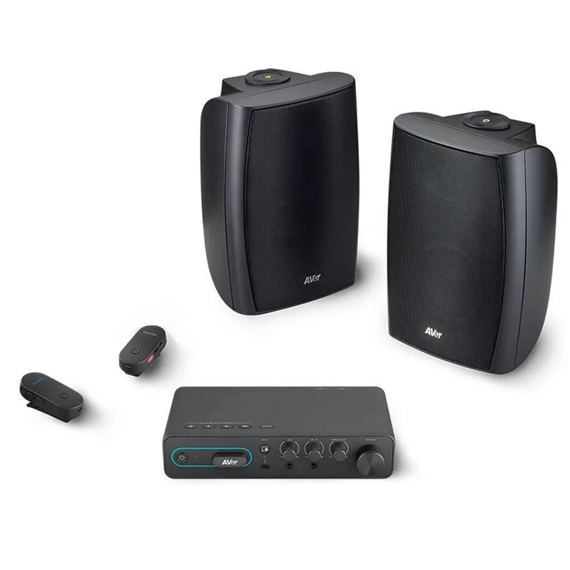 Аудіосистема AVer SA-A5, 2х Omni-mic, динаміки 2х32 Вт, USB, BT, 3.5 mini jack, RJ45, чорнийфото