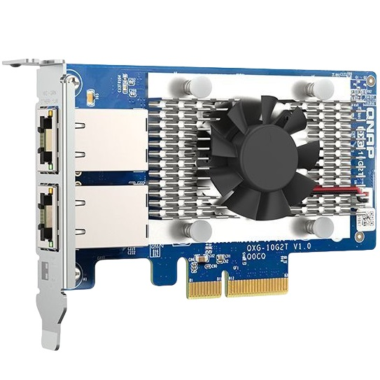 Сетевая карта QNAP Dual-port RJ45 10GbE PCIe Gen3 x4 (QXG-10G2T) фото 