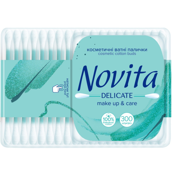 

Палочки ватные Novita Delicate 300шт