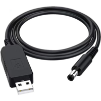 Кабель питания 2Е USB-A - DC 5,5х2,5 мм 12V/1A (2E-CCAD12-BK)