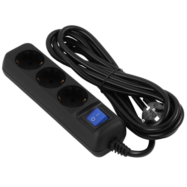 

Сетевой удлинитель 2E 3хТип F, 3*1,5мм, 3м, black (2E-U03ESM3BK)