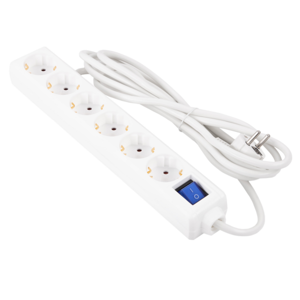 

Сетевой удлинитель 2E 6хТип F, 3*1,5мм, 3м, white (2E-U06ESM3WH)