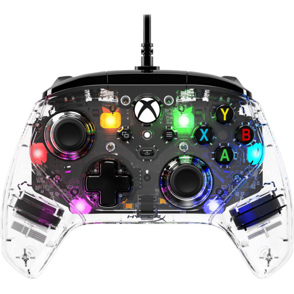 Акція на Геймпад HyperX Clutch Gladiate RGB, Xbox/PC, USB-A, Clear від MOYO