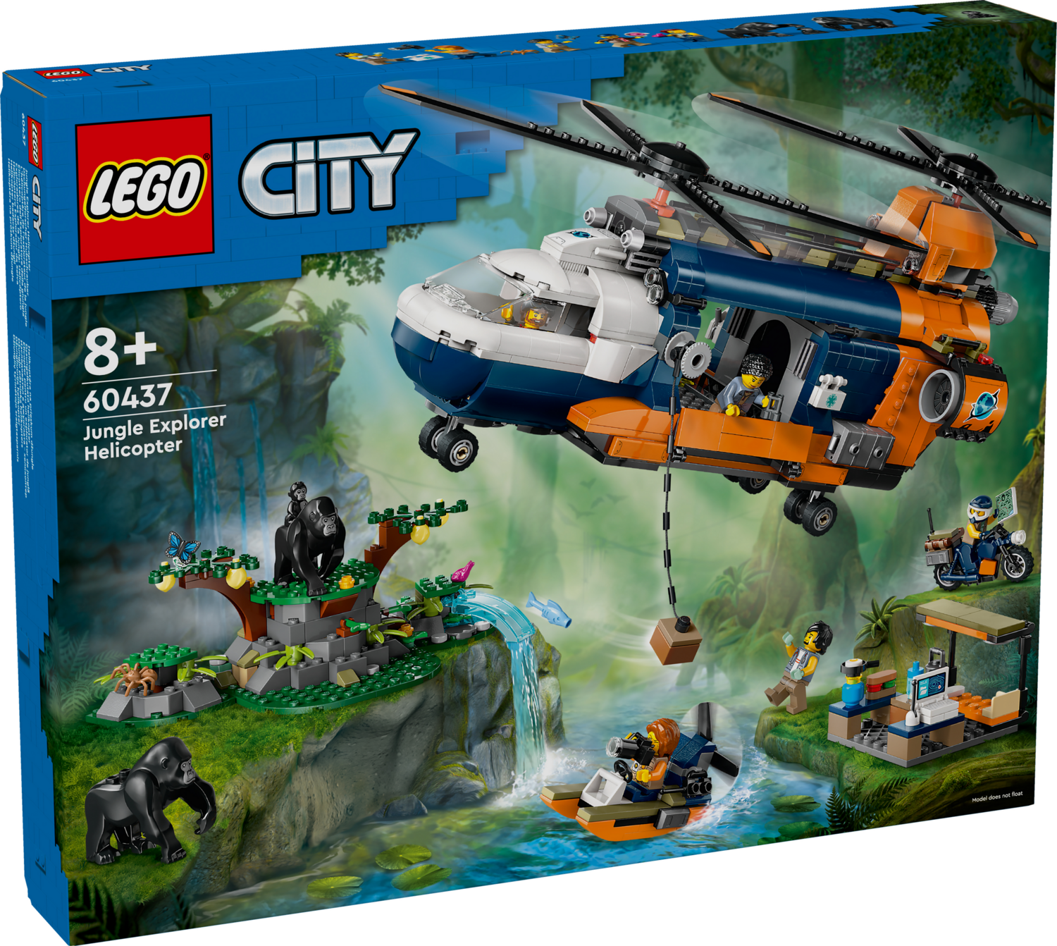 Конструктор LEGO City Вертолот в базовом лагере для иследования джунглей 60437 фото 