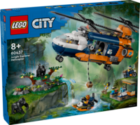 Конструктор LEGO City Вертолот у базовому таборі для дослідження джунглів 60437