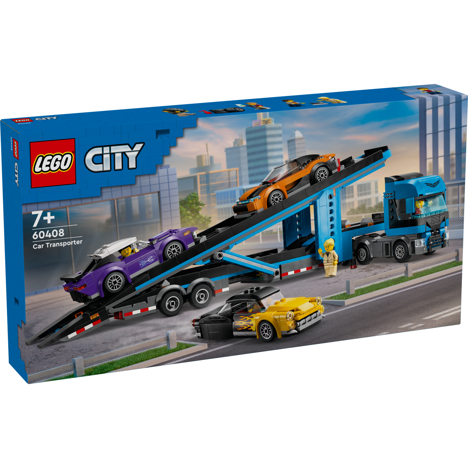 Конструктор LEGO City Грузовик-транспортьор со спортивными авто 60408 фото 