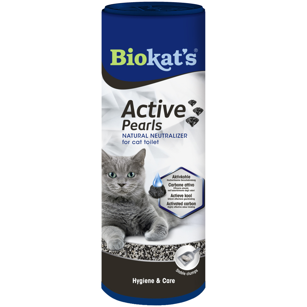 Дезодорант для кошачьего туалета Biokat&#039;s Active Pearls с активированным углем 700мл фото 