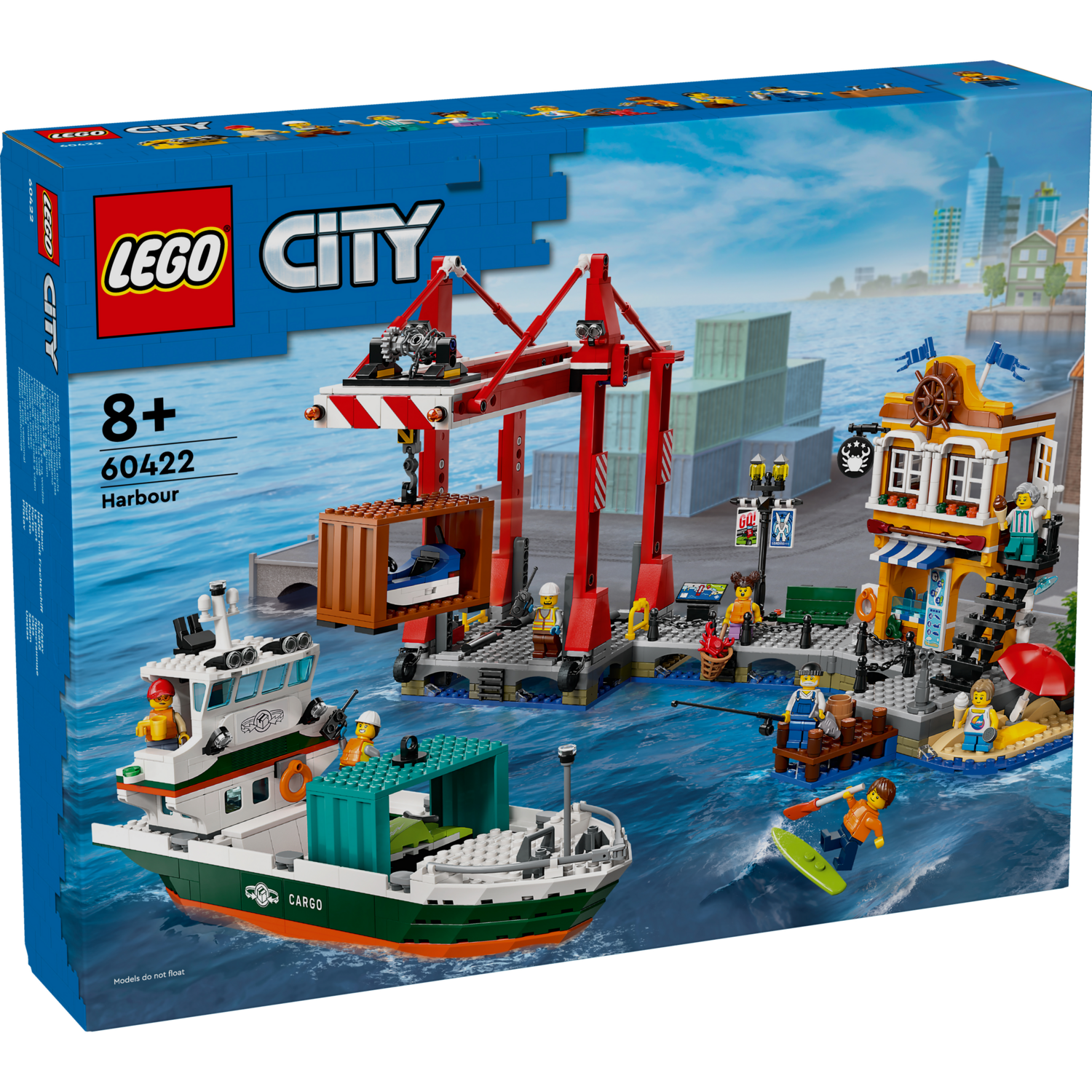 Конструктор LEGO 60422 City Морская гавань с грузовым судном фото 