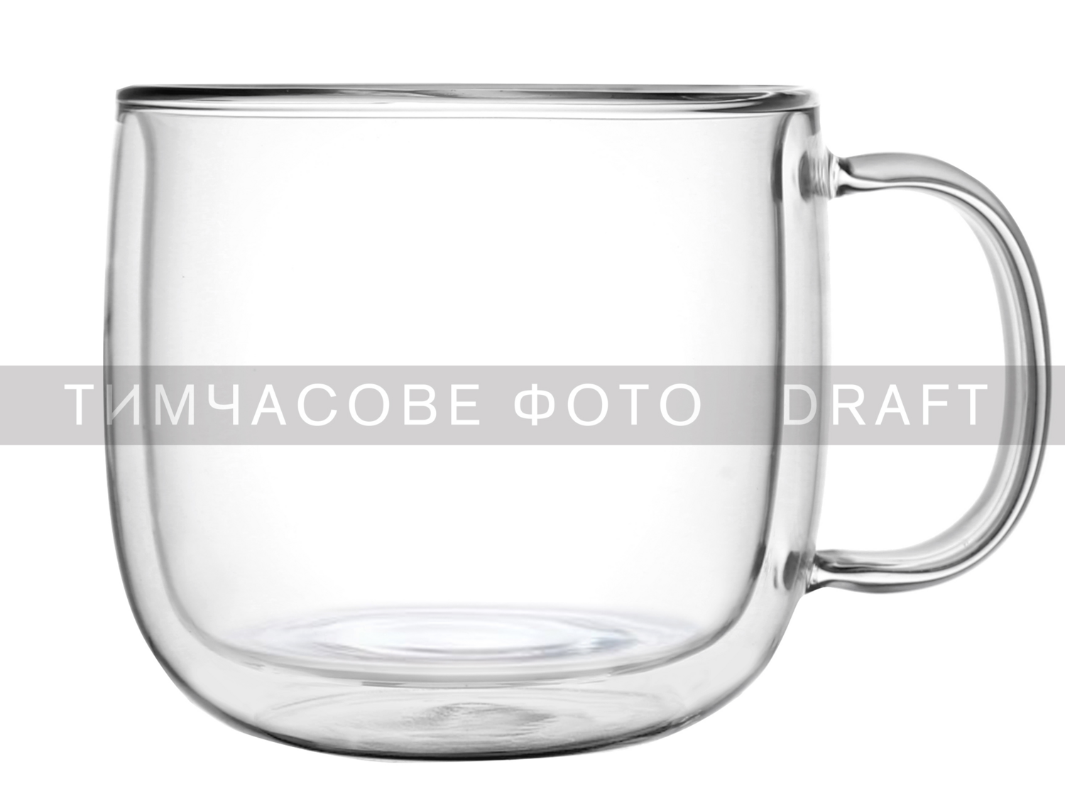 Набор чашек с ручками и двойными стенками Ardesto, 450мл, 2шт (AR2645BWH) фото 