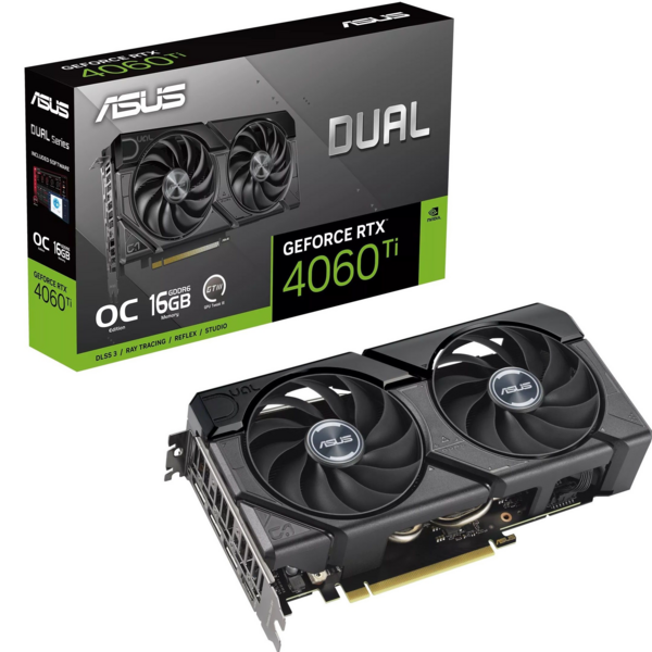 

Видеокарта ASUS GeForce RTX 4060 Ti 16GB GDDR6 DUAL OC EVO DUAL-RTX4060TI-O16G-EVO (90YV0JH8-M0NA00)