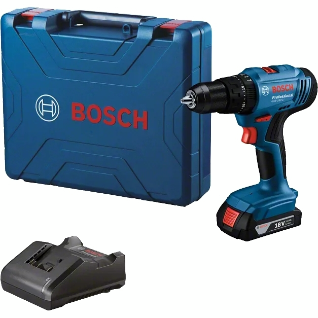 Шуруповерт ударний акумуляторний Bosch GSB 183-LI 18В 1х2А·год (0.601.9K9.101)фото1