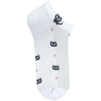 Носки женские Premier Socks 36-40 1 пара белые с принтом Коты (4820163318851)