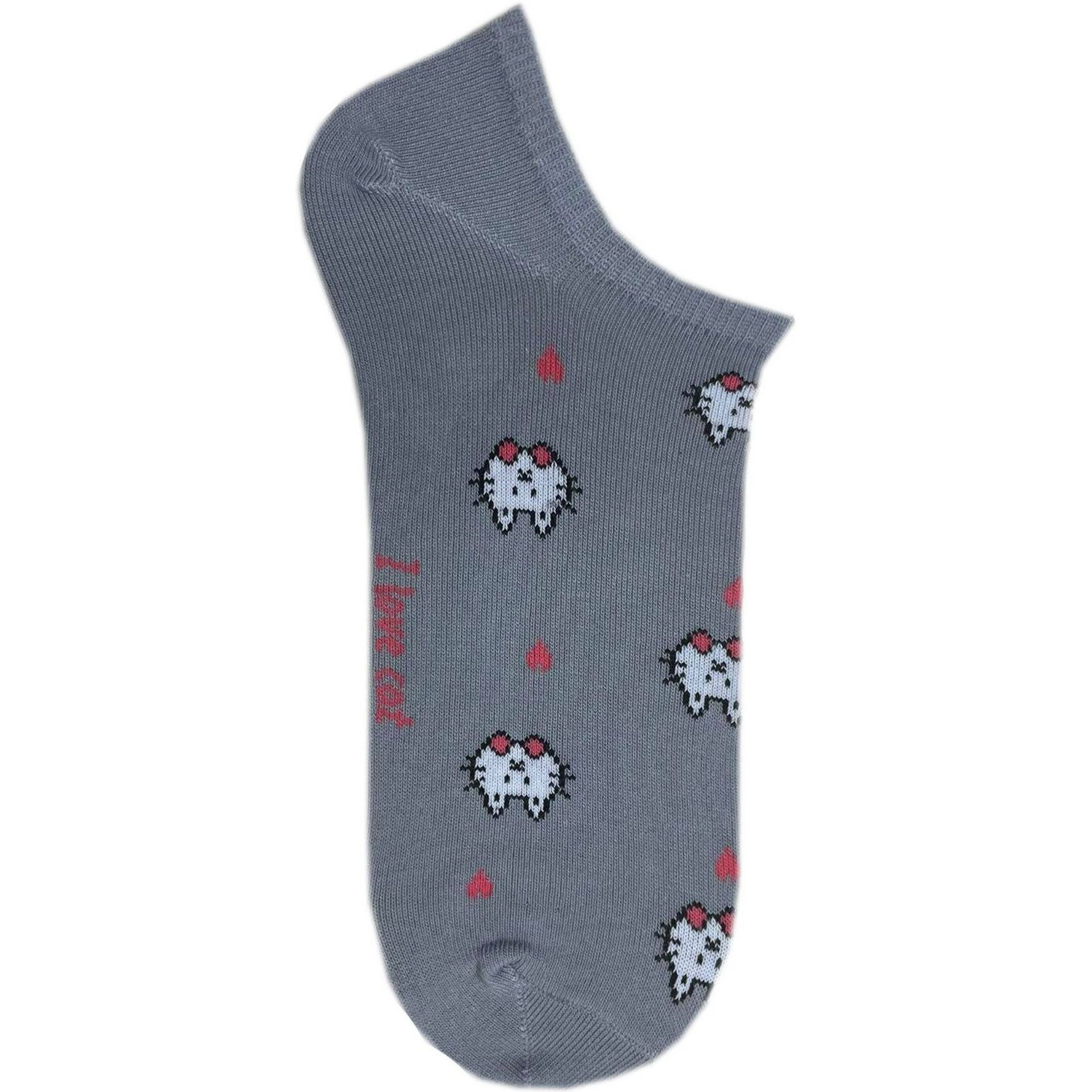 Носки женские Premier Socks 36-40 1 пара серые с принтом Коты (4820163318882)фото