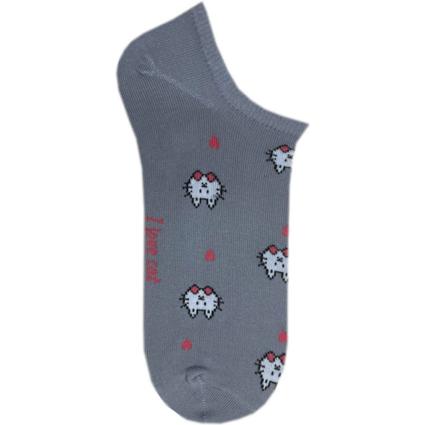 

Носки женские Premier Socks 36-40 1 пара серые с принтом Коты (4820163318882)
