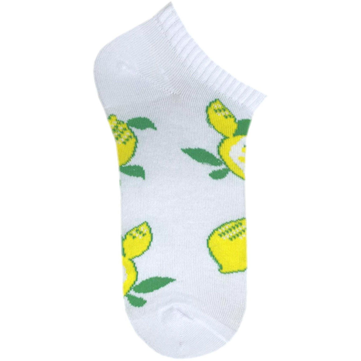Носки женские Premier Socks 36-40 1 пара белые с принтом Лимон (4820163318936) фото 