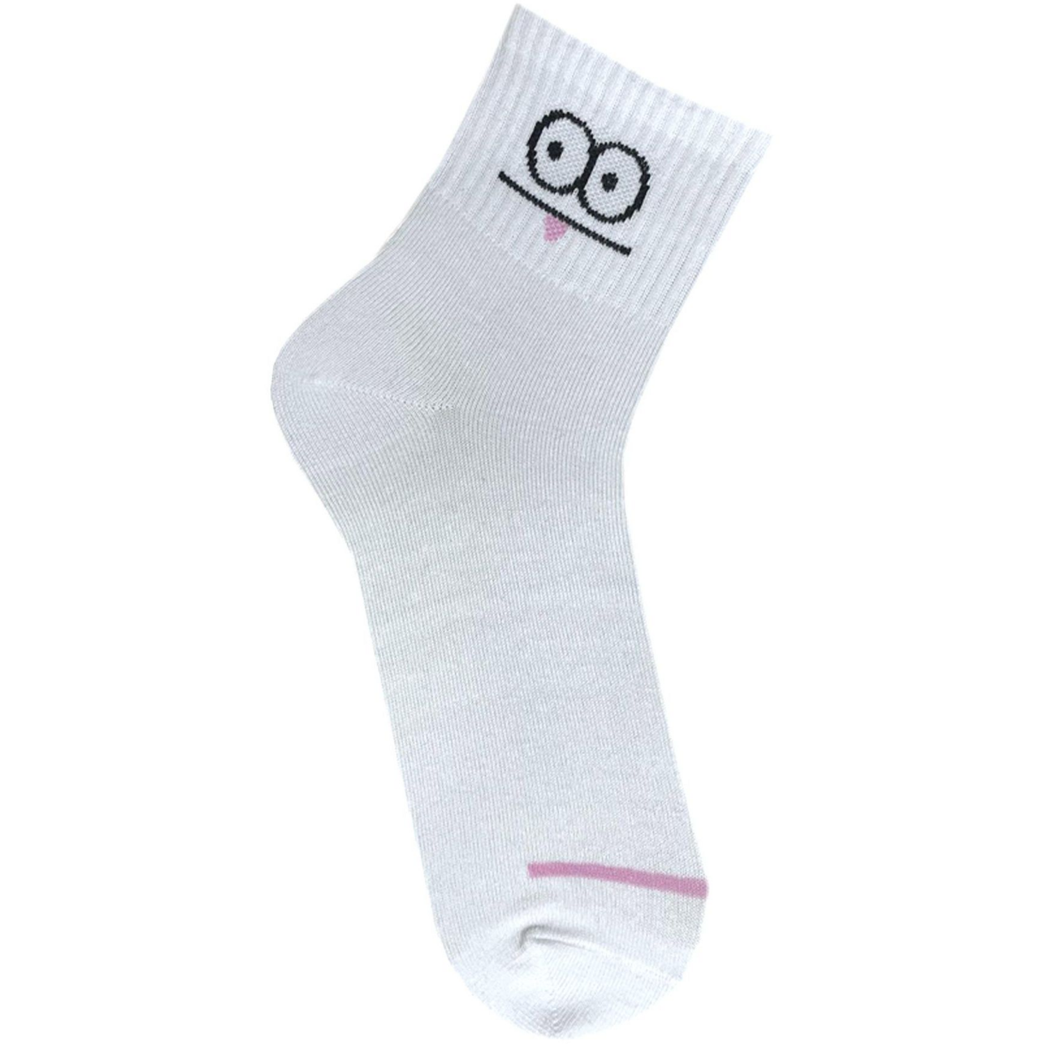 Шкарпетки жіночі Premier Socks 36-40 1 пара білі з принтом Смайл (4820163319056)фото